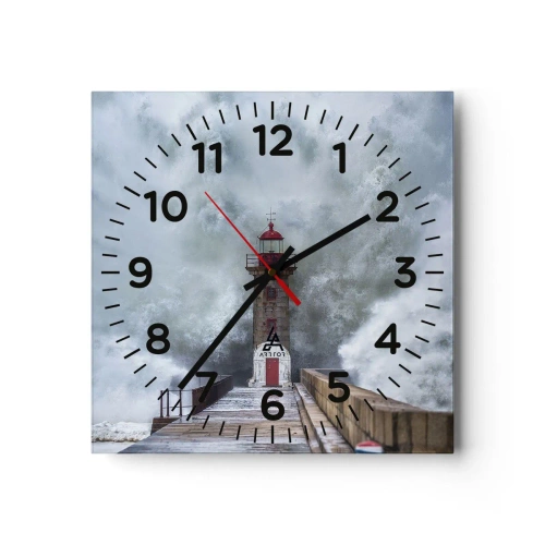 Horloge murale - Pendule murale - Le rugissement des eaux, le bruit soufflera - 40x40 cm