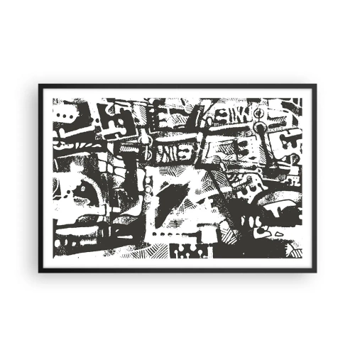 Affiche dans un cadre noir - Poster - Ordre ou chaos? - 91x61 cm