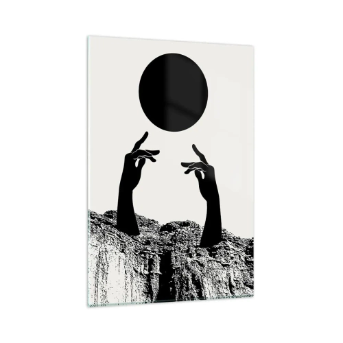 Impression sur verre - Image sur verre - Composition surréaliste : le soleil et le reste - 80x120 cm