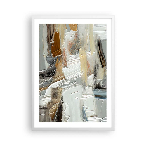 Affiche dans un cadre blanc - Poster - Couches colorées - 50x70 cm