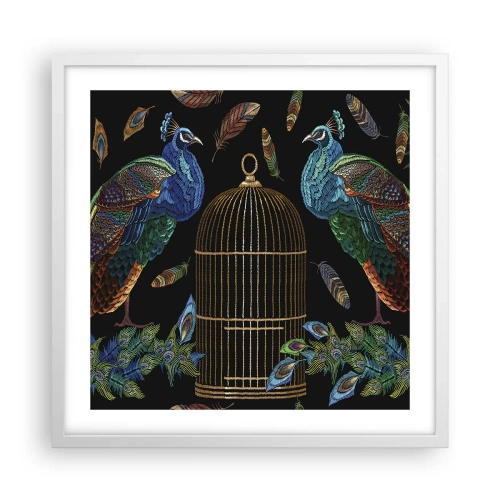 Affiche dans un cadre blanc - Poster - En robes royales - 50x50 cm