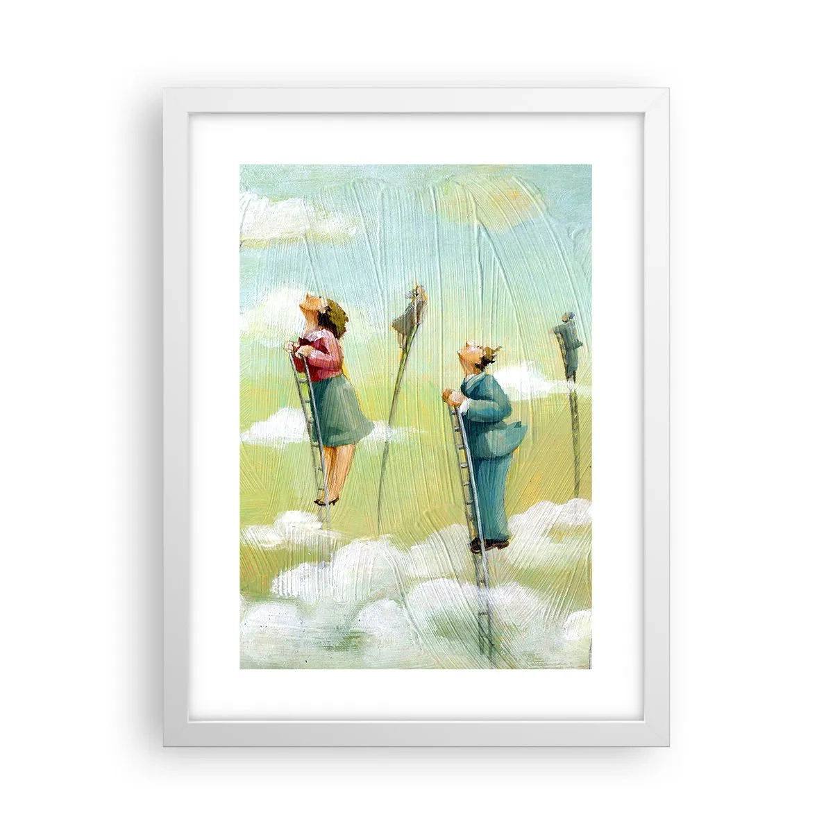 Affiche dans un cadre blanc - Poster - Derrière ton rêve - 30x40 cm