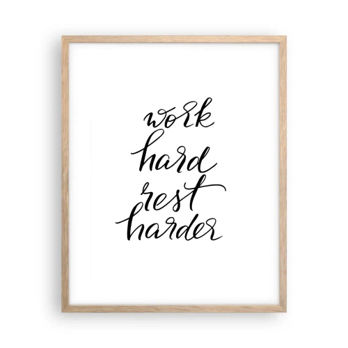 Affiche dans un chêne clair - Poster - Équilibre de vie - 40x50 cm