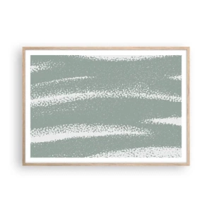 Affiche dans un chêne clair - Poster - Abstraction dans un climat hivernal - 100x70 cm