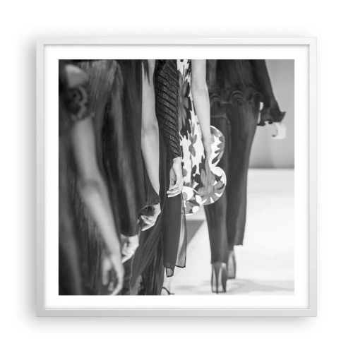 Affiche dans un cadre blanc - Poster - Un défilé stylé - 60x60 cm