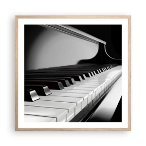 Affiche dans un chêne clair - Poster - Harmonie des formes et des couleurs - 60x60 cm