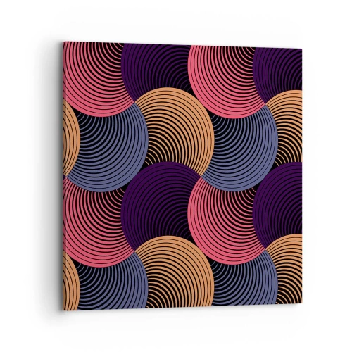 Impression sur toile - Image sur toile - Dans un rythme circulaire - 70x70 cm
