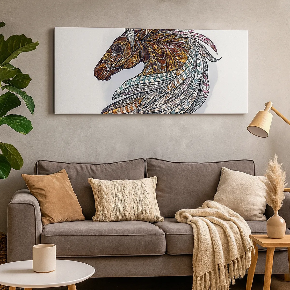 Impression sur toile - Image sur toile - Destrier guerrier celtique - 30x30 cm