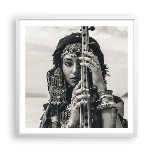 Affiche dans un cadre blanc - Poster - Musique de l'Orient elle-même - 60x60 cm