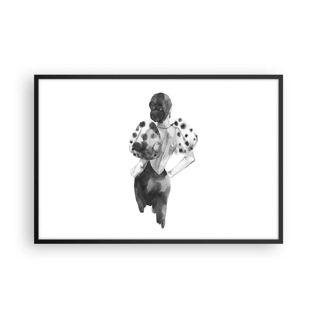 Affiche dans un cadre noir - Poster - Elle est passée juste à côté - 91x61 cm