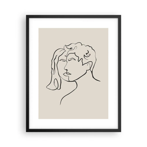 Affiche dans un cadre noir - Poster - Et l'unité est apparue - 40x50 cm