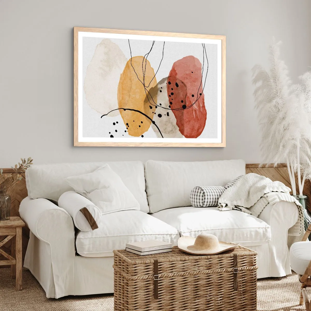 Affiche dans un chêne clair - Poster - Léger et transparent comme l'air - 70x50 cm