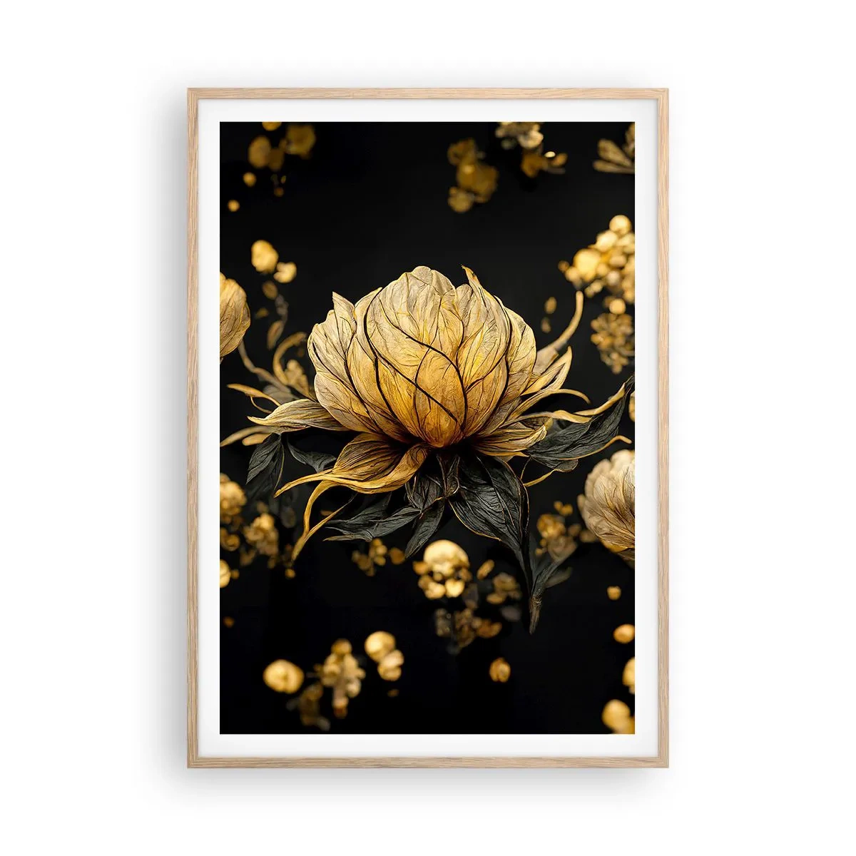 Affiche dans un chêne clair - Poster - Fragilité subtile - 70x100 cm