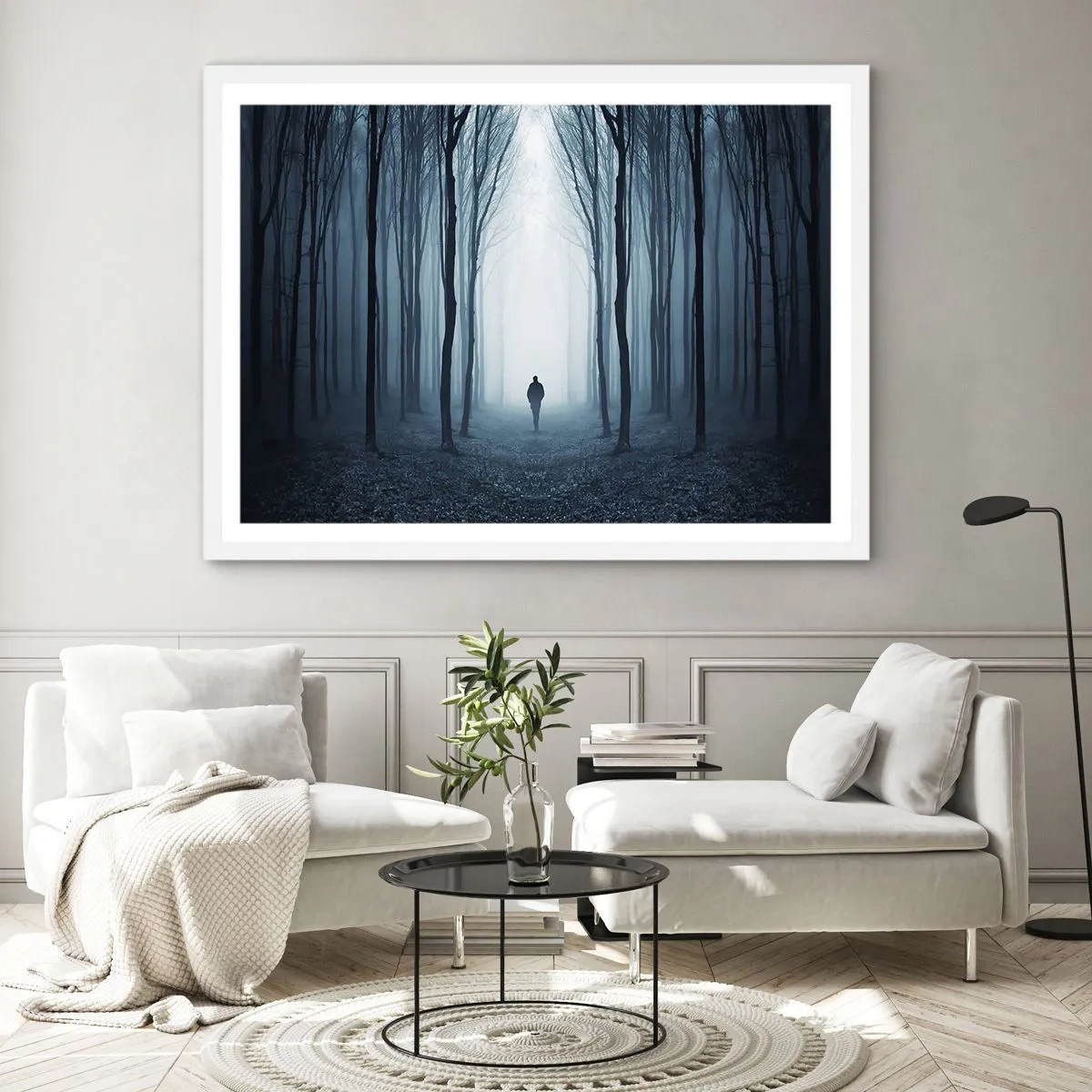 Affiche dans un cadre blanc - Poster - Tout est simple et clair - 91x61 cm