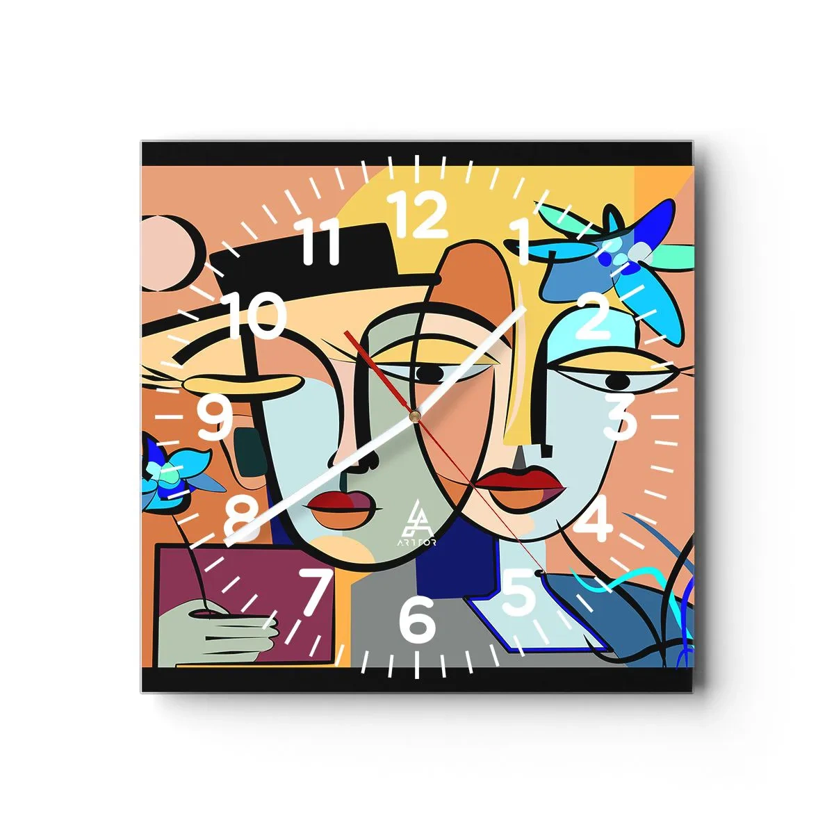 Horloge murale - Pendule murale - Le Rendez-vous de Picasso - 30x30 cm