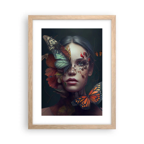 Affiche dans un chêne clair - Poster - Une merveilleuse métamorphose - 30x40 cm