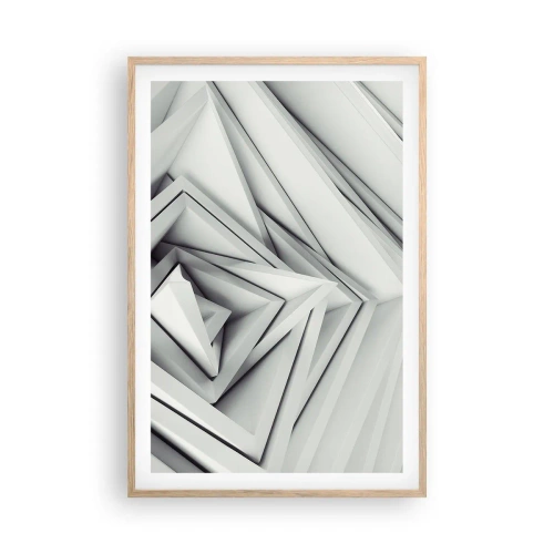 Affiche dans un chêne clair - Poster - Bourgeon d’angles vifs - 61x91 cm
