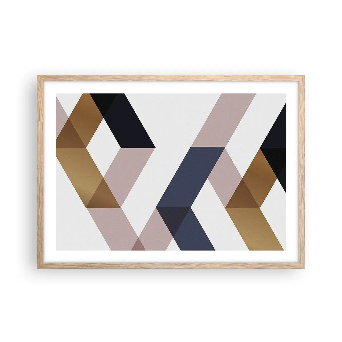 Affiche dans un chêne clair - Poster - Plats et angles - 70x50 cm