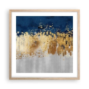 Affiche dans un chêne clair - Poster - Une composition moderne et pétillante - 50x50 cm