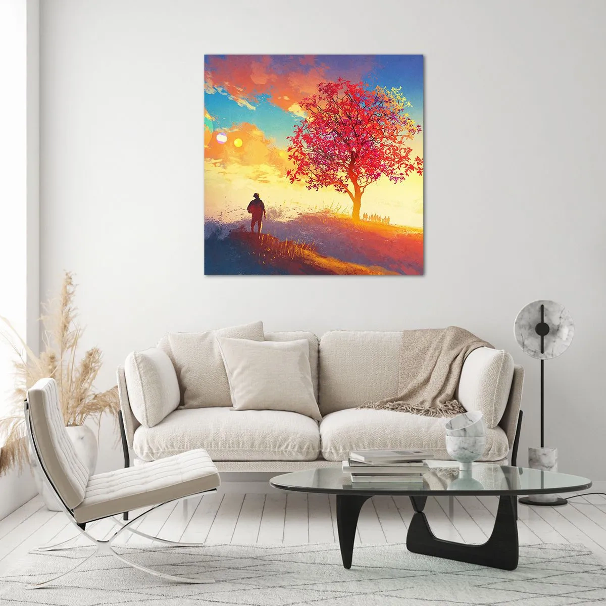 Impression sur verre - Image sur verre - Pèlerin à destination - 50x50 cm