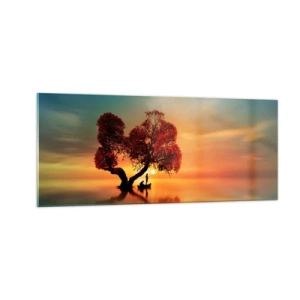 Impression sur verre - Image sur verre - Plénitude et éloignement sans monde - 100x40 cm