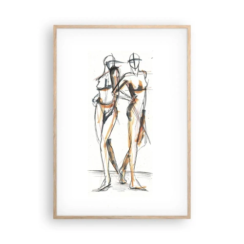 Affiche dans un chêne clair - Poster - Étude de la grâce - 70x100 cm