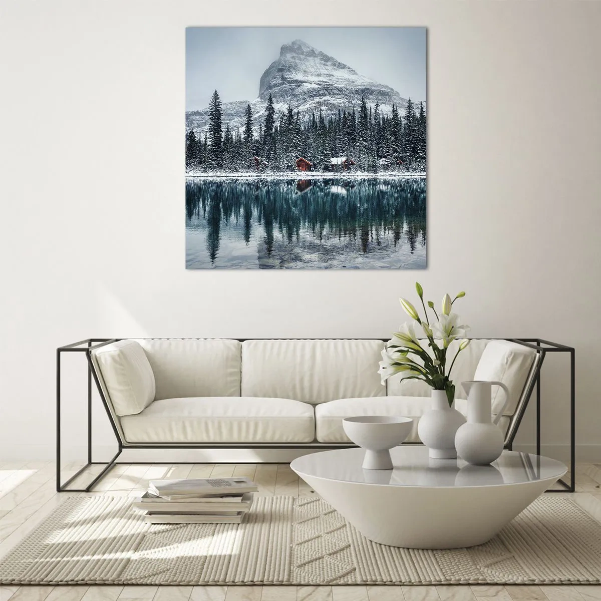 Impression sur verre - Image sur verre - Retraite canadienne - 70x70 cm