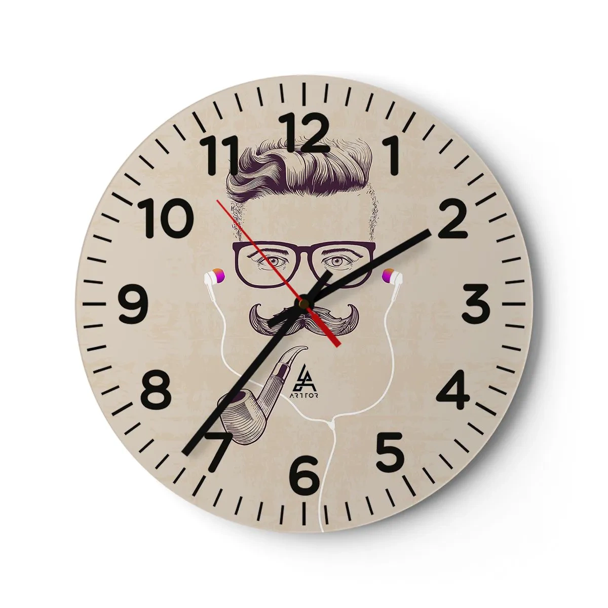 Horloge murale - Pendule murale - Un vrai homme? - 40x40 cm