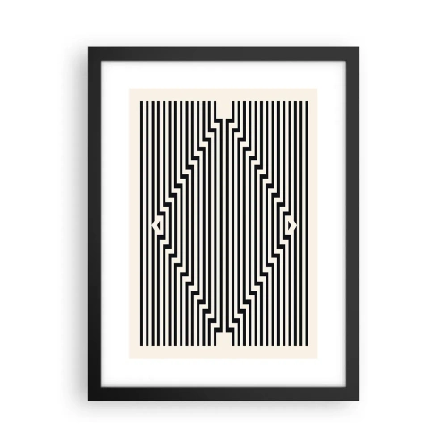 Affiche dans un cadre noir - Poster - Illusion géométrique - 30x40 cm