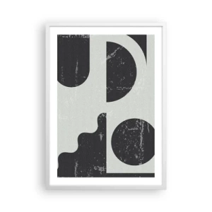 Affiche dans un cadre blanc - Poster - Composition dessus et dessous - 50x70 cm