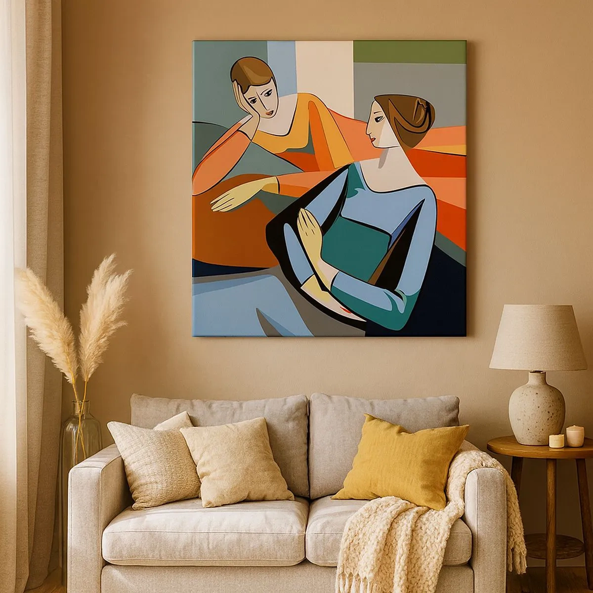 Impression sur toile - Image sur toile - Un moment de confiance - 30x30 cm