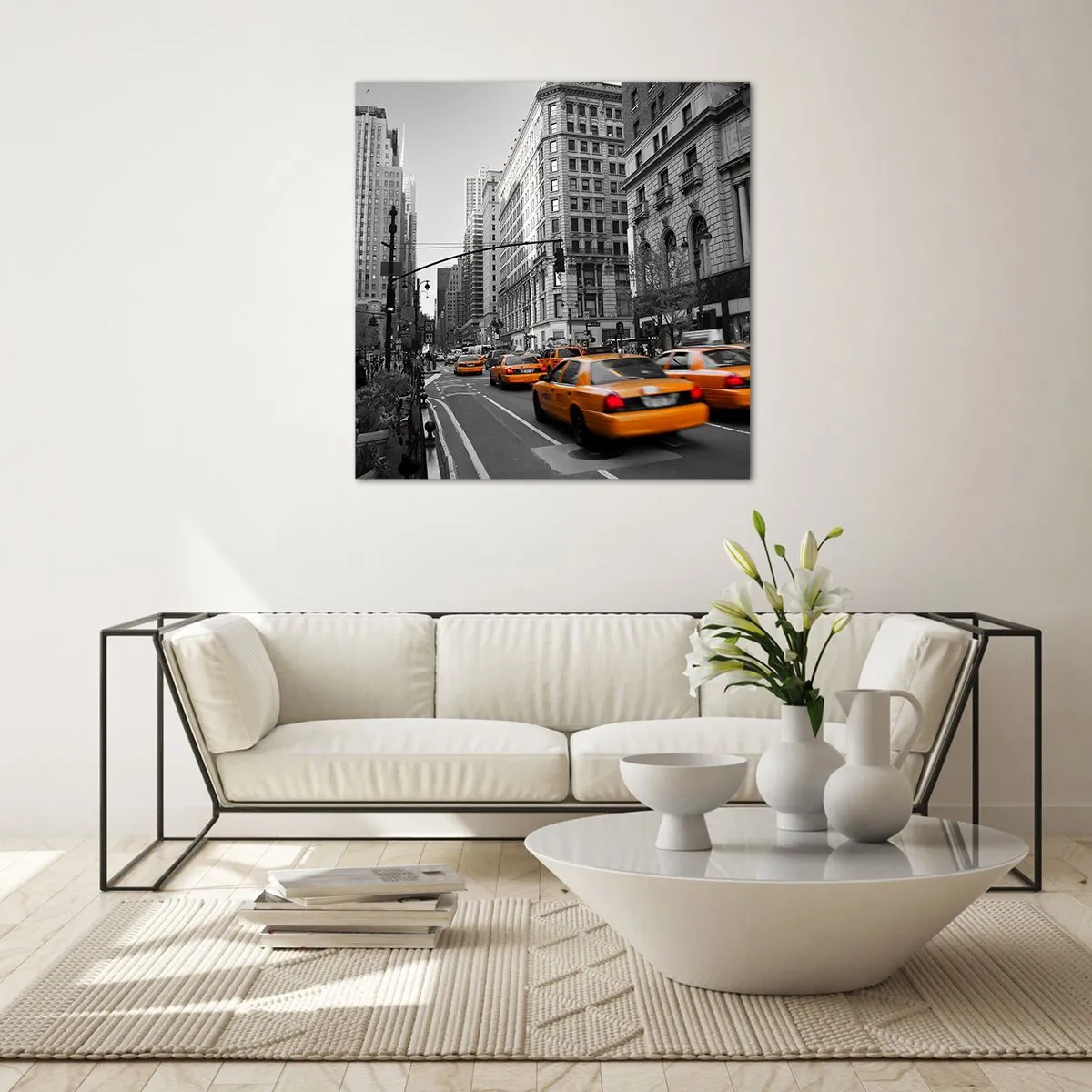 Impression sur verre - Image sur verre - Soleil des grandes villes - 40x40 cm