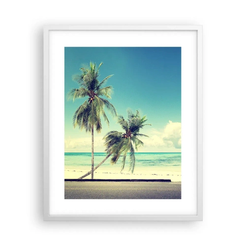 Affiche dans un cadre blanc - Poster - Il est temps de commencer les vacances - 40x50 cm