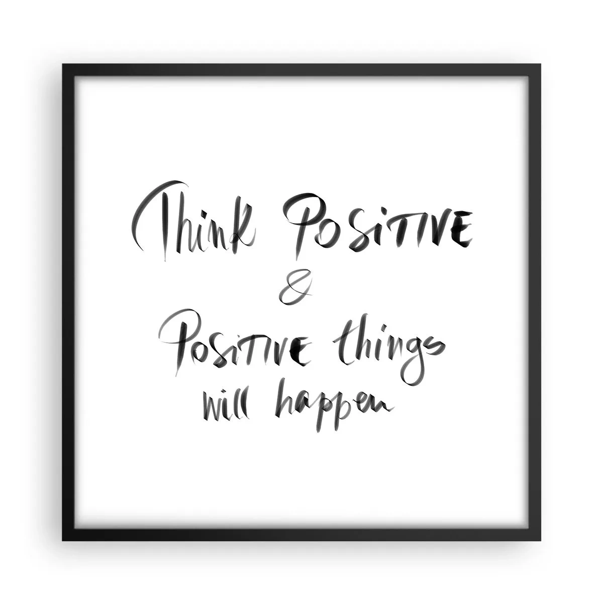 Affiche dans un cadre noir - Poster - Comment vivre? - 50x50 cm