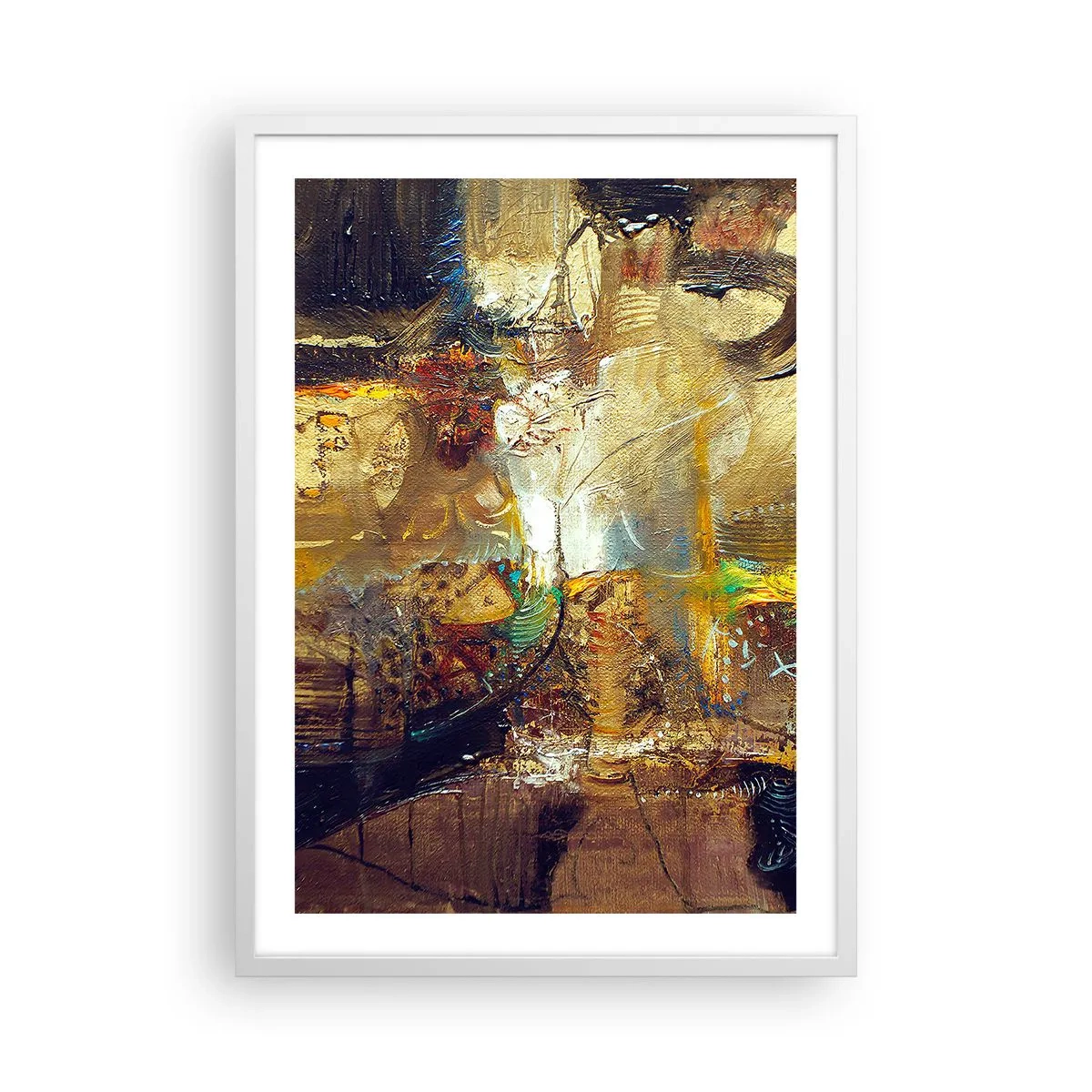 Affiche dans un cadre blanc - Poster - Froid, tiède, chaud - 50x70 cm