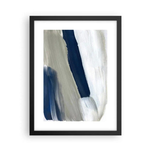 Affiche dans un cadre noir - Poster - Rencontre avec la blancheur - 30x40 cm