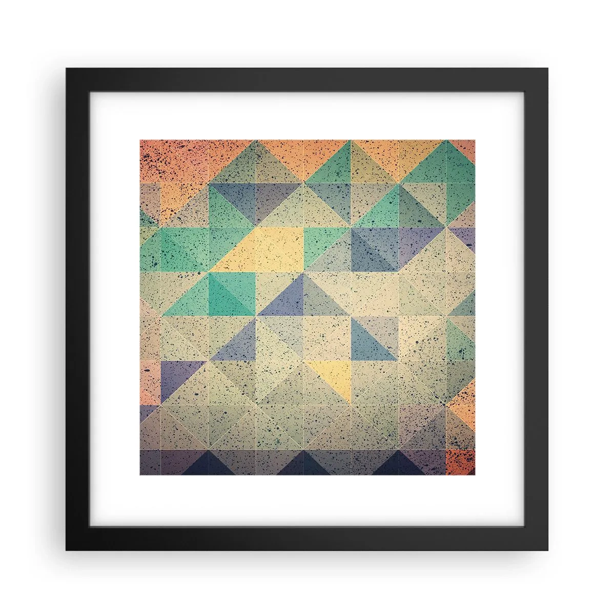 Affiche dans un cadre noir - Poster - République des triangles - 30x30 cm