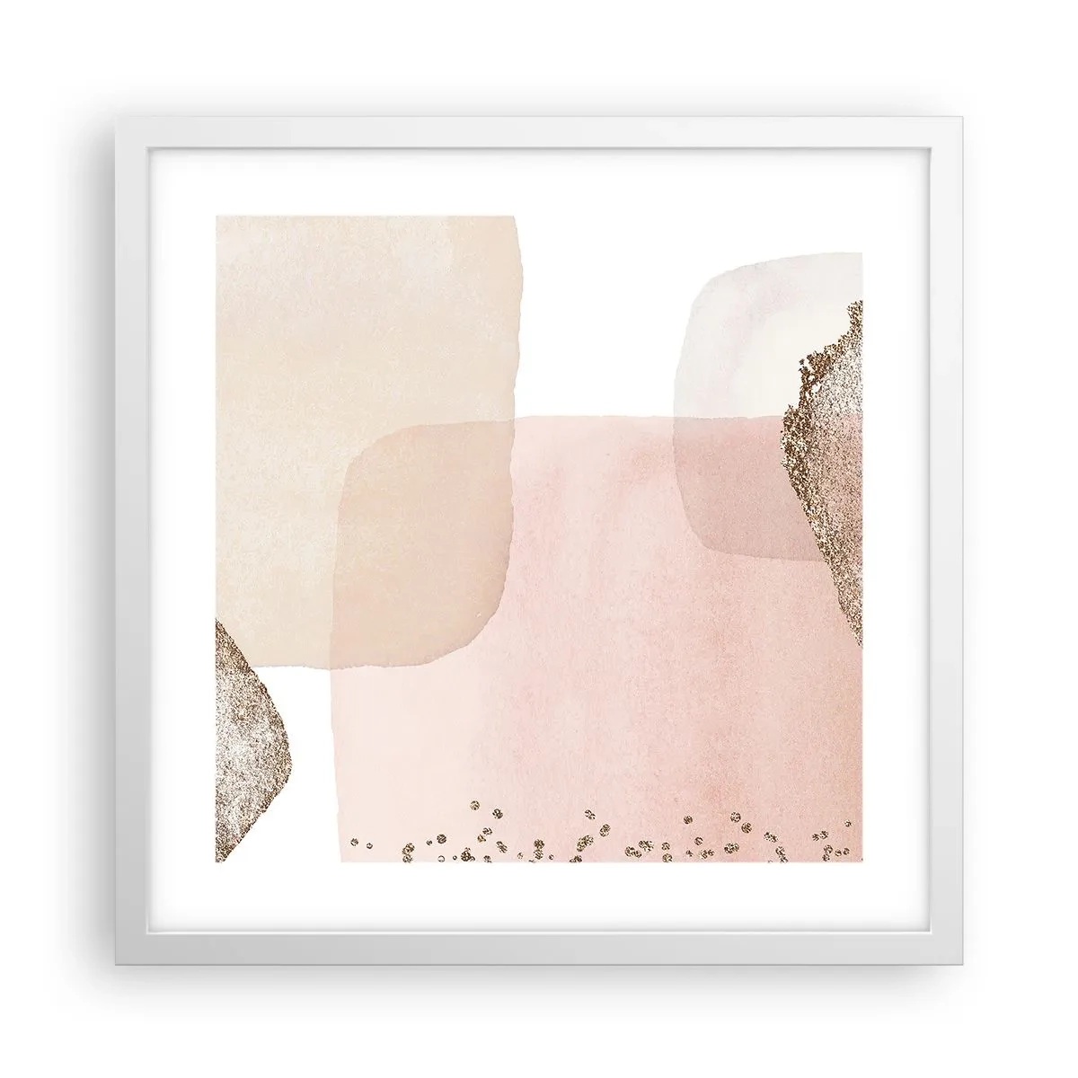 Affiche dans un cadre blanc - Poster - Regard à travers la couleur - 40x40 cm