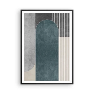 Affiche dans un cadre noir - Poster - Composition de niveaux - 70x100 cm