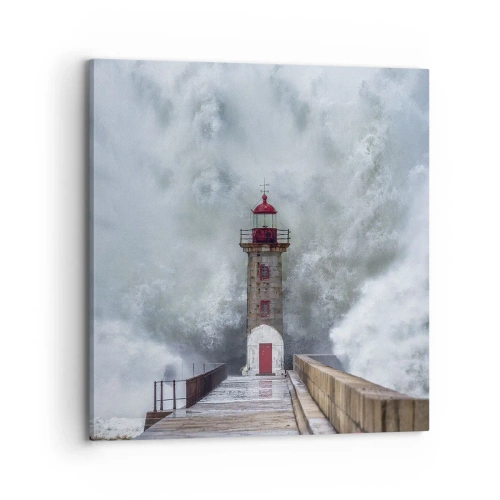 Impression sur toile - Image sur toile - Le rugissement des eaux, le bruit soufflera - 70x70 cm
