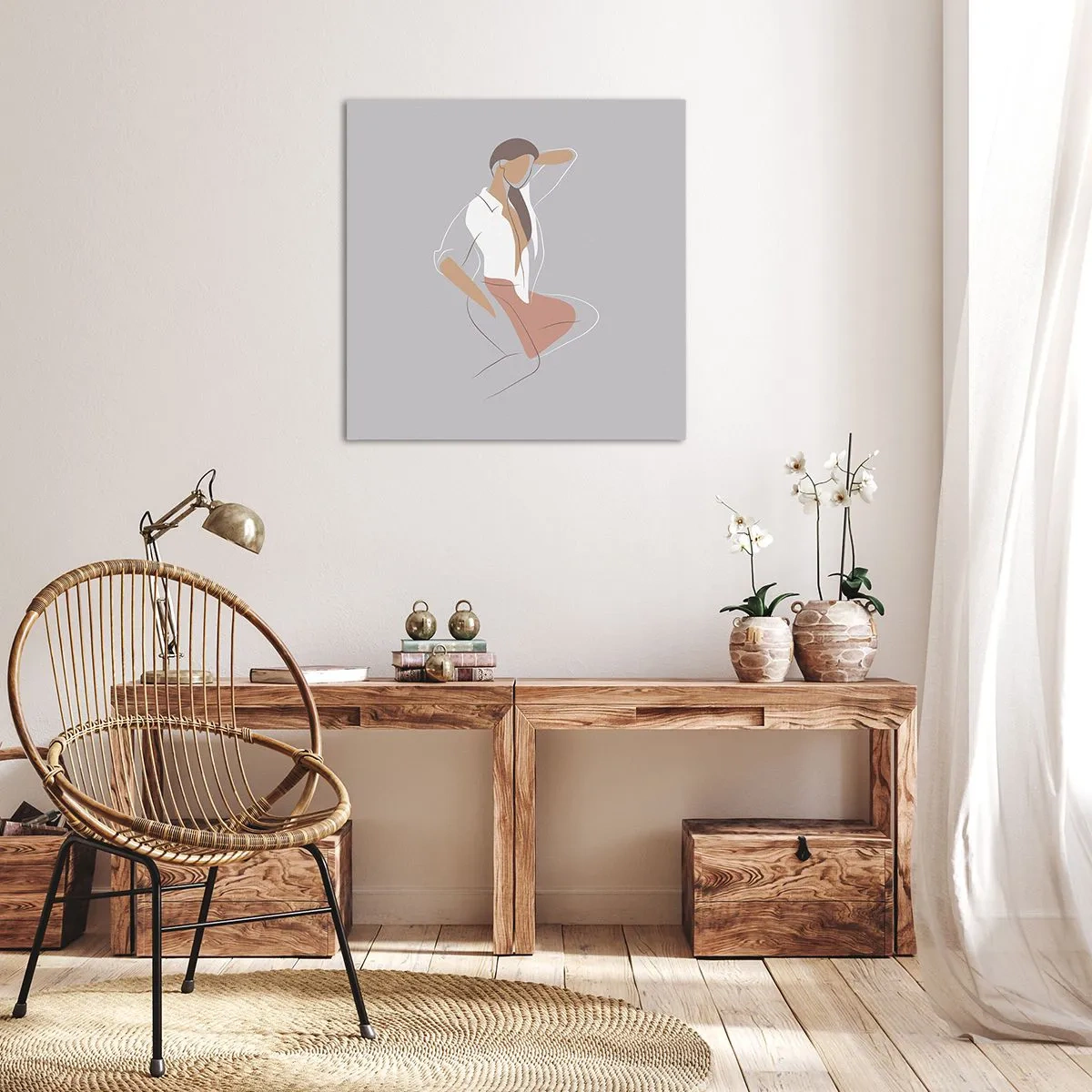 Impression sur toile - Image sur toile - Contour gracieux - 30x30 cm