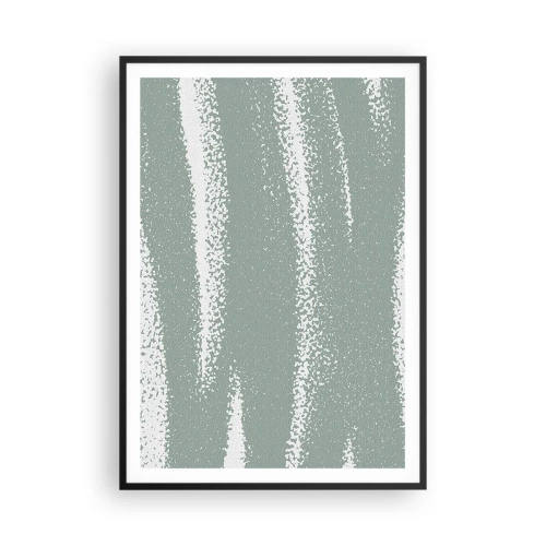 Affiche dans un cadre noir - Poster - Abstraction dans un climat hivernal - 70x100 cm