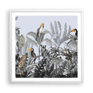 Affiche dans un cadre blanc - Poster - Conte de fées africain - 60x60 cm
