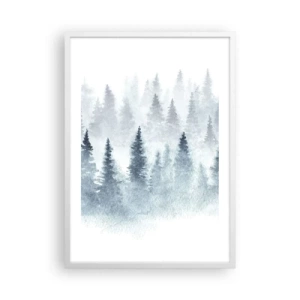 Affiche dans un cadre blanc - Poster - Enveloppé de brouillard - 50x70 cm