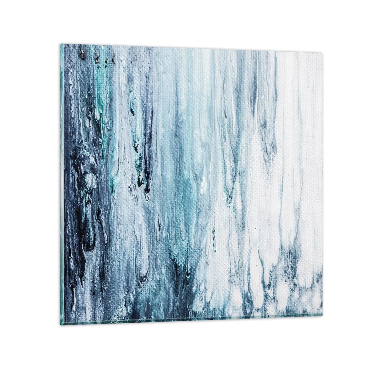 Impression sur verre - Image sur verre - Une glace bleue - 70x70 cm