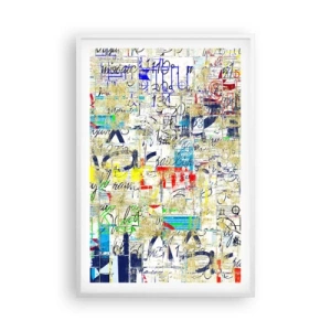 Affiche dans un cadre blanc - Poster - Ca fait juste plaisir aux yeux - 61x91 cm
