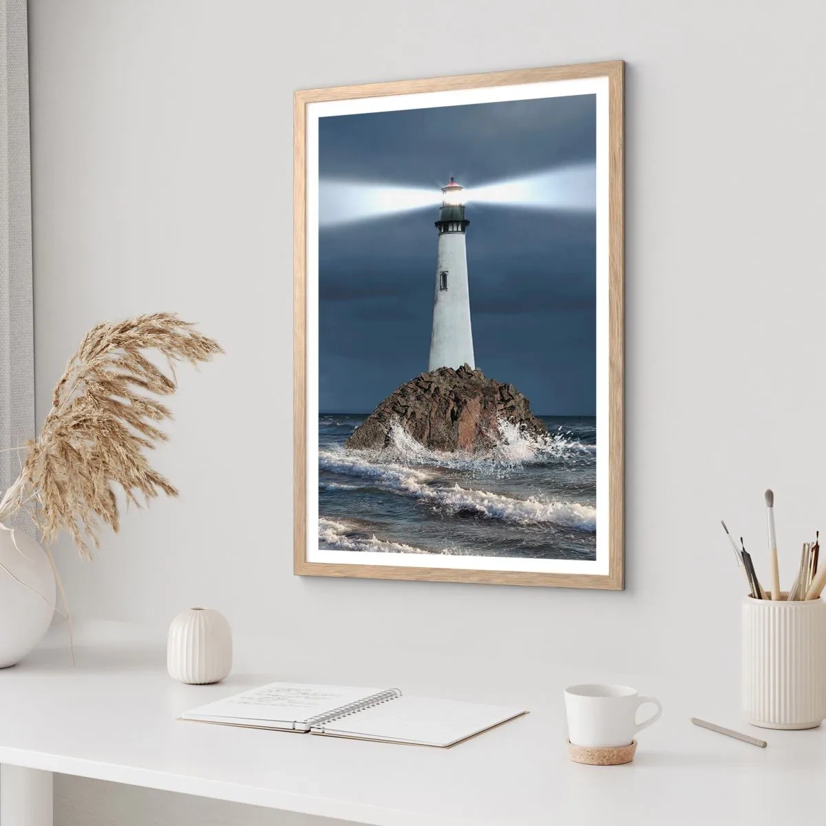 Affiche dans un chêne clair - Poster - I… i… ici ! - 61x91 cm