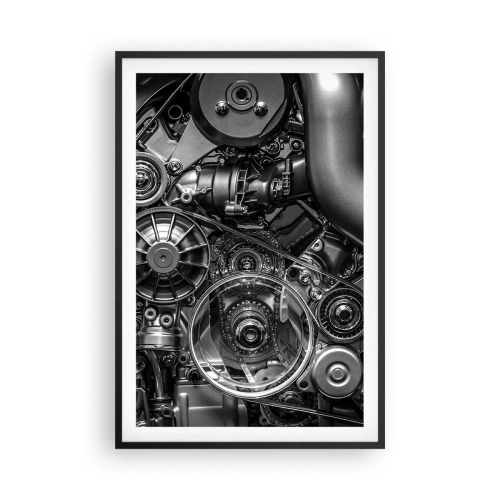 Affiche dans un cadre noir - Poster - Poésie mécanique - 61x91 cm