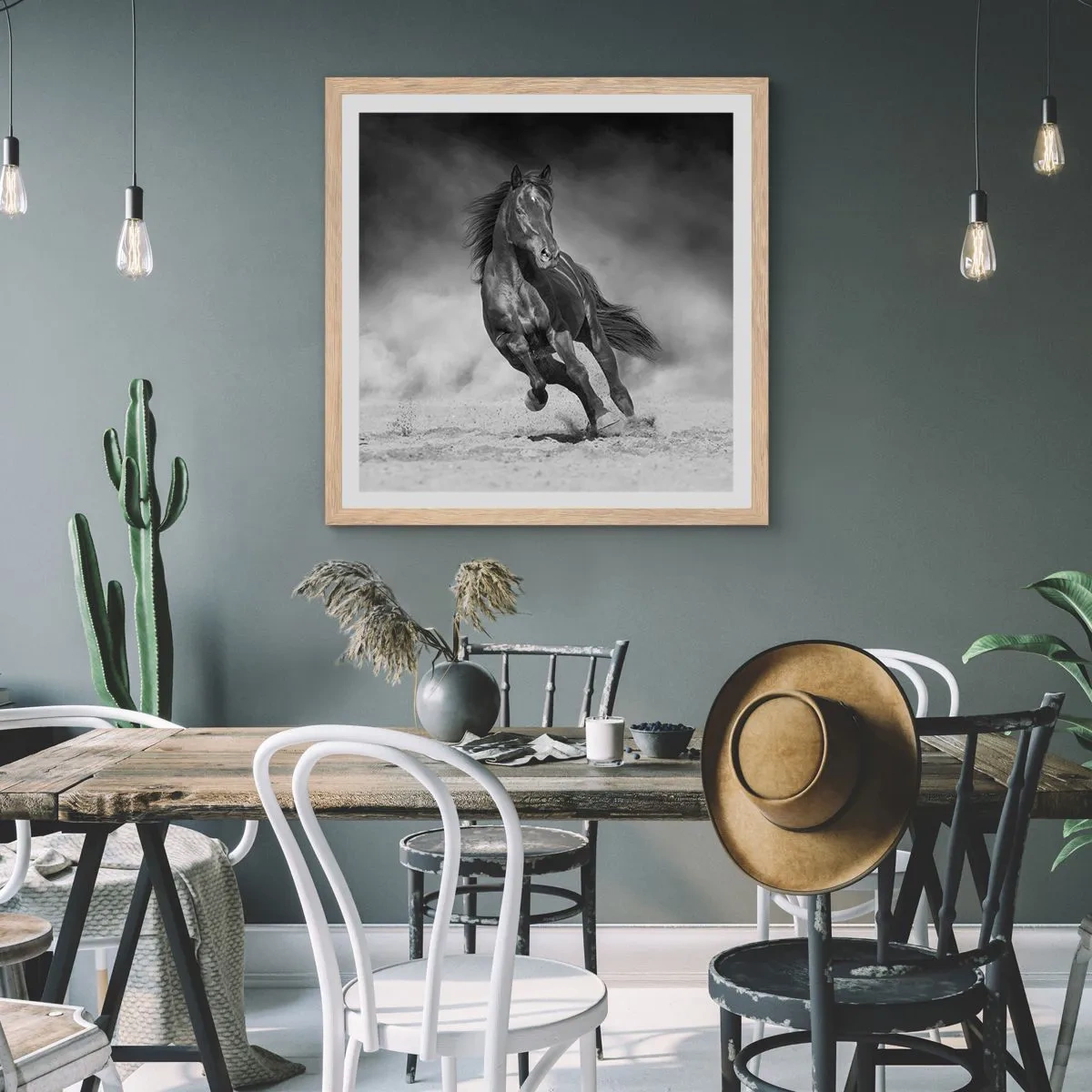 Affiche dans un chêne clair - Poster - Digne de l'émir lui-même - 40x40 cm