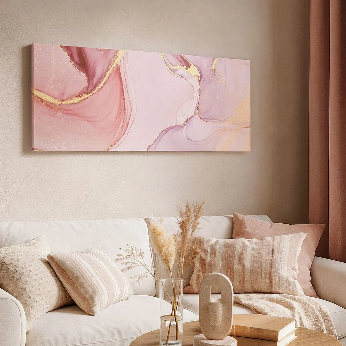 Impression sur toile - Image sur toile - Caresse de couleurs - 100x40 cm